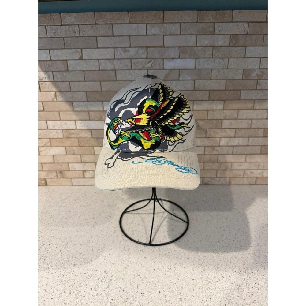MENS ED HARDY EAGLE SNAKE TRUCKER HAT